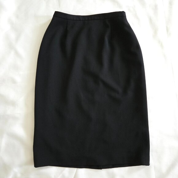 HW New York Knee Length Pencil Skirt SZ 2  Black - Picture 6 of 9